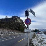 Risque de danger naturel sur la route Sion-Uvrier.
